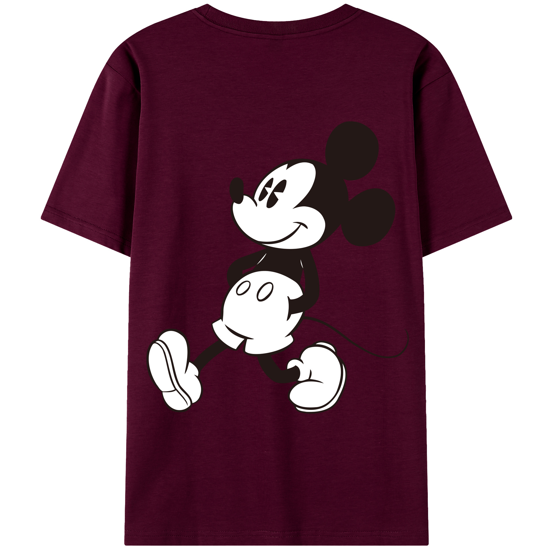 （画像用） ミッキーマウス Mickey Mouse レディース半袖Tシャツ(バックプリント)